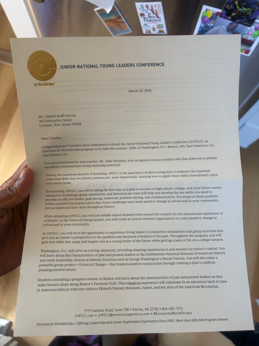 koffi78645's tweet photo. Blessed to receive an invitation to the Junior National Young Leaders Conference In Washington DC
#StudentAthlete @Prolific7v7 @CoachLangeRBC @CoachKrumich @nextlvlculture  @RBCFootball @247Sports @AlPopsFootball https://t.co/7V5AYoYFxD