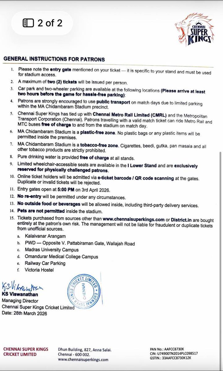 Cricket Tickets Update tweet media