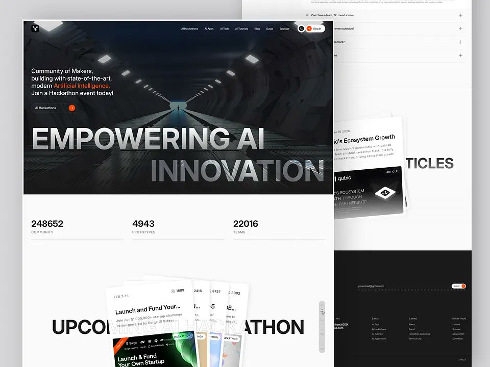 shovon985's tweet photo. Not just a design — I build experiences that convert.
This AI hackathon platform is built to attract, engage &amp; scale.
Need a high-converting website?
DM me 📩

#WebDesign #AI #Startup https://t.co/IlnbMbHvLw