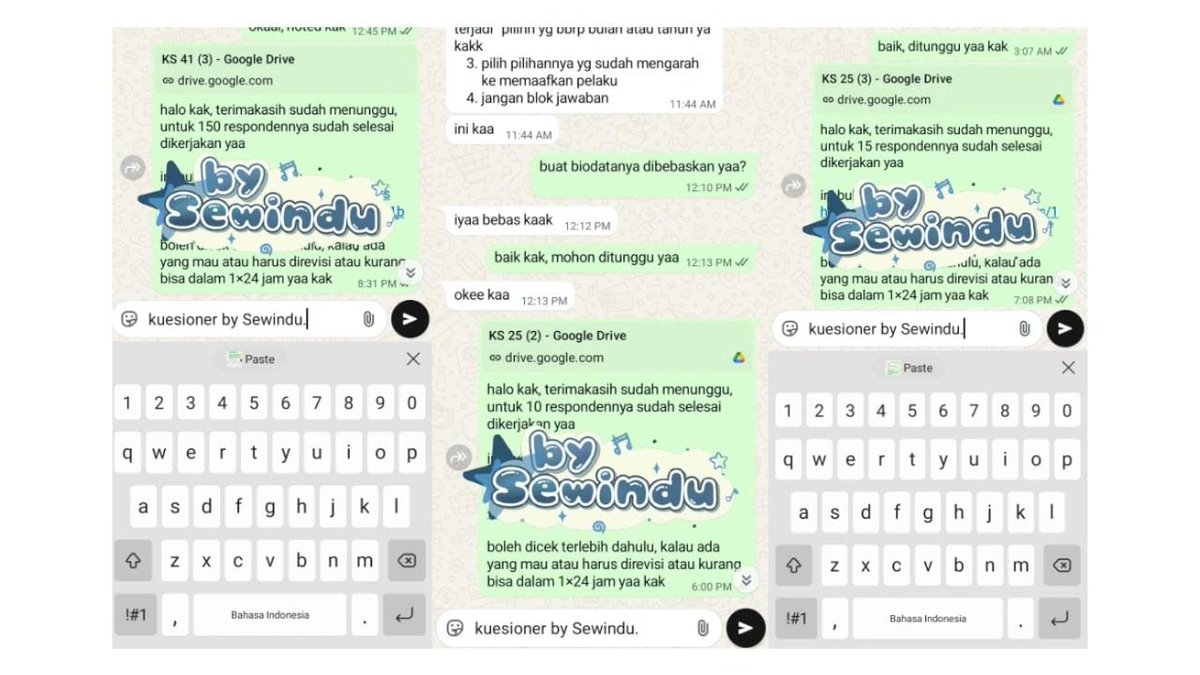 Sendu; jasa isi kuisioner tweet media