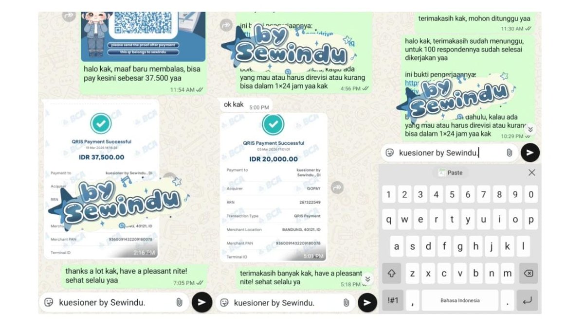 Sendu; jasa isi kuisioner tweet media