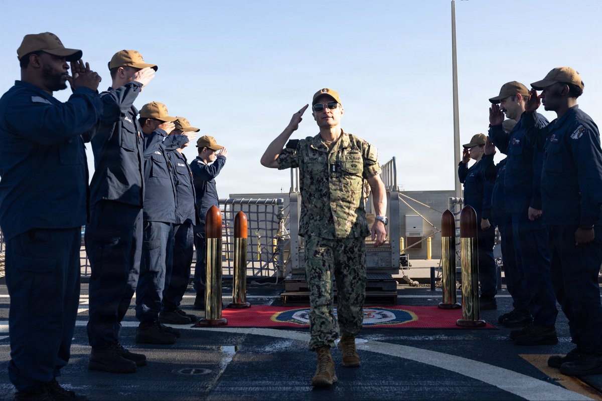 US2ndFleet's tweet photo. Vice Adm. Doug Perry, commander, U.S. Second Fleet and Joint Force Command Norfolk, visits the Freedom-variant littoral combat ship USS Billings (LCS 15) while in port at Naval Station Mayport, Fla., March 27, 2026. #USNavy #C2F #Ready2Fight https://t.co/dW7DCVPbn7