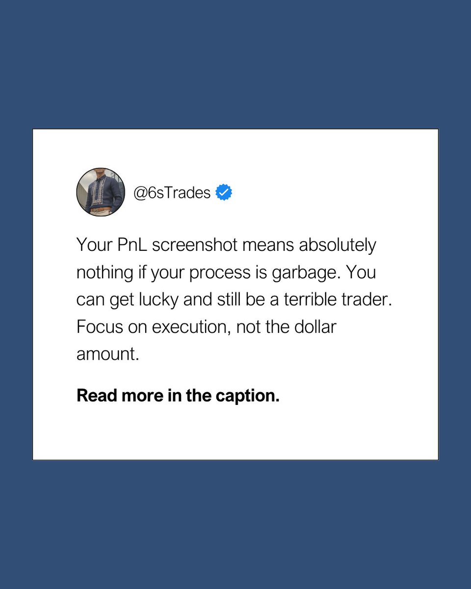 Anyone can get lucky on a rogue NQ pump. Show me your equity curve and your journal over your last 100 trades. Process > Profits.