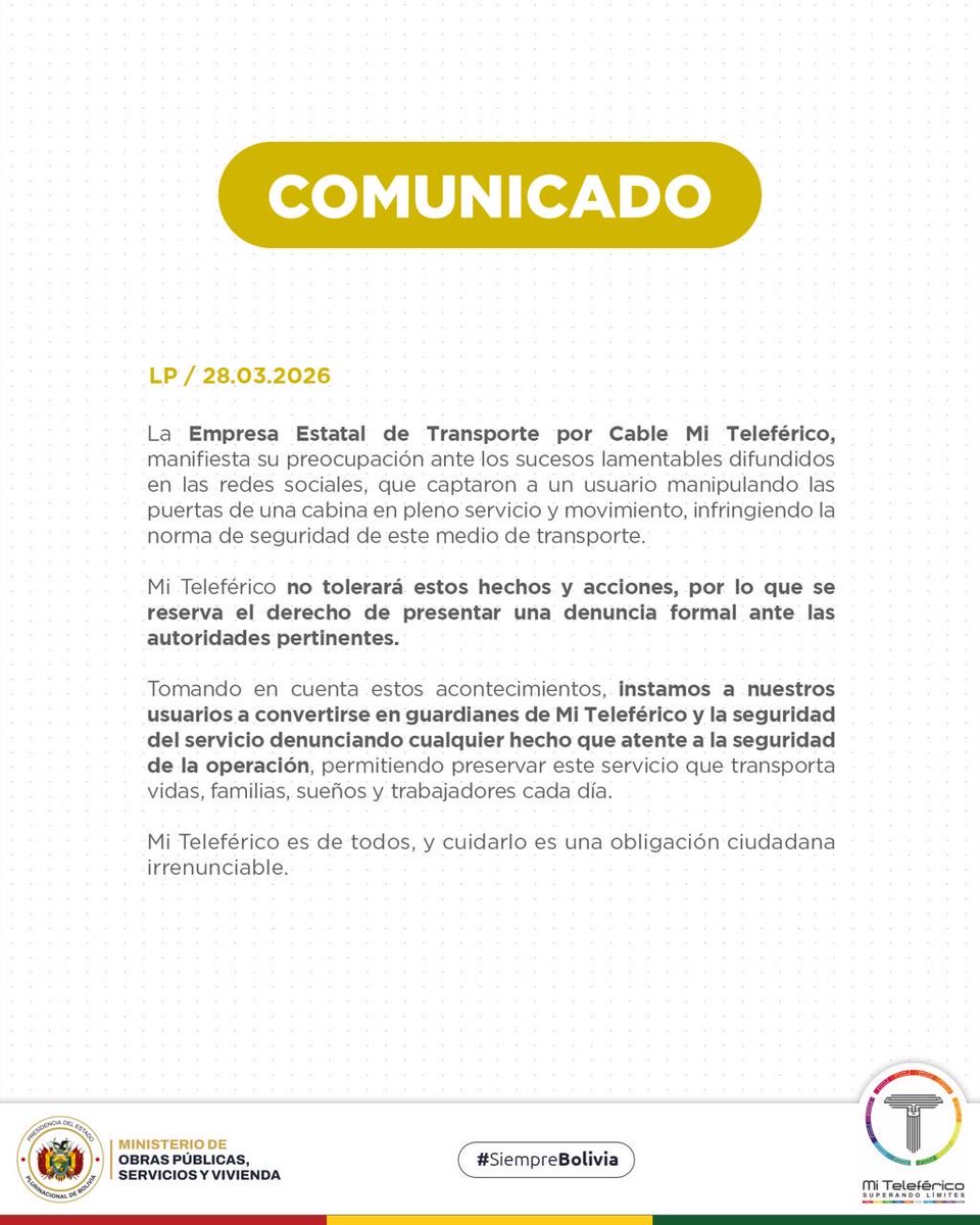 Mi Teleférico tweet media