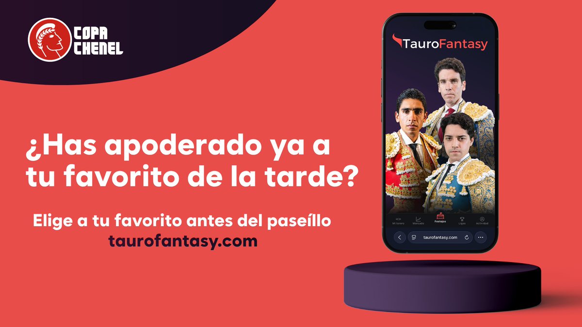 💰 ¿Has apoderado ya a tu favorito de la tarde?

Elige a tu favorito antes del paseíllo. 

👉🏼 Entra en la Liga Copa Chenel en tauarofantasy.com

<a href="/Taurofantasy/">Taurofantasy</a>