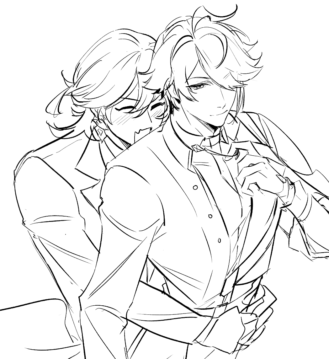 一个男人背后有另外一个男人