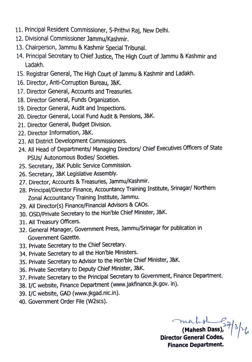 Jammu And Kashmir Finance & Accounts Society tweet media