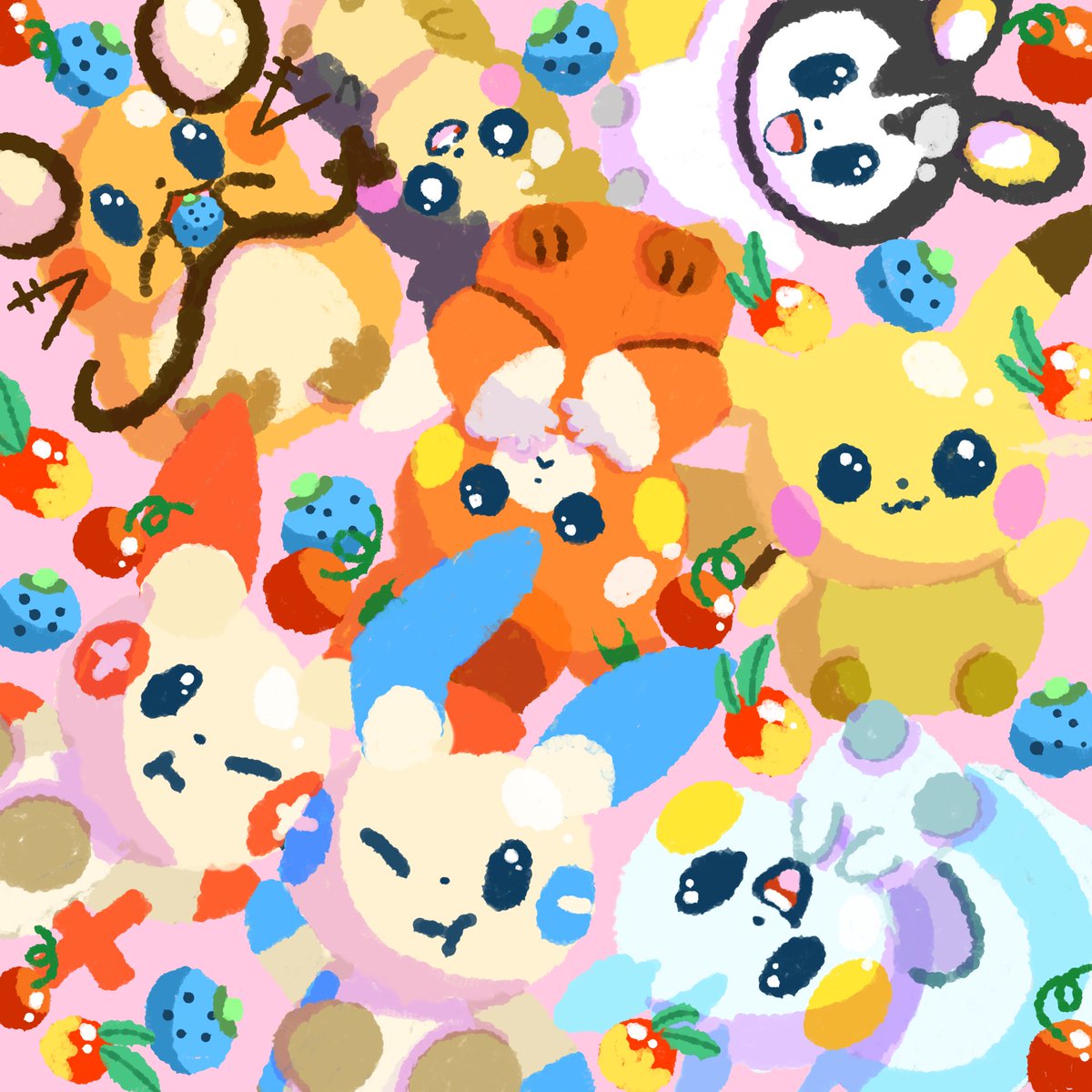MHina210's tweet photo. #ポケットモンスター  #ポケモン #ピカチュウ #プラスル  #マイナン  #パモ  #デデンネ  #エモンガ  #モルペコ  #パチリス https://t.co/SrTb2O4tGu