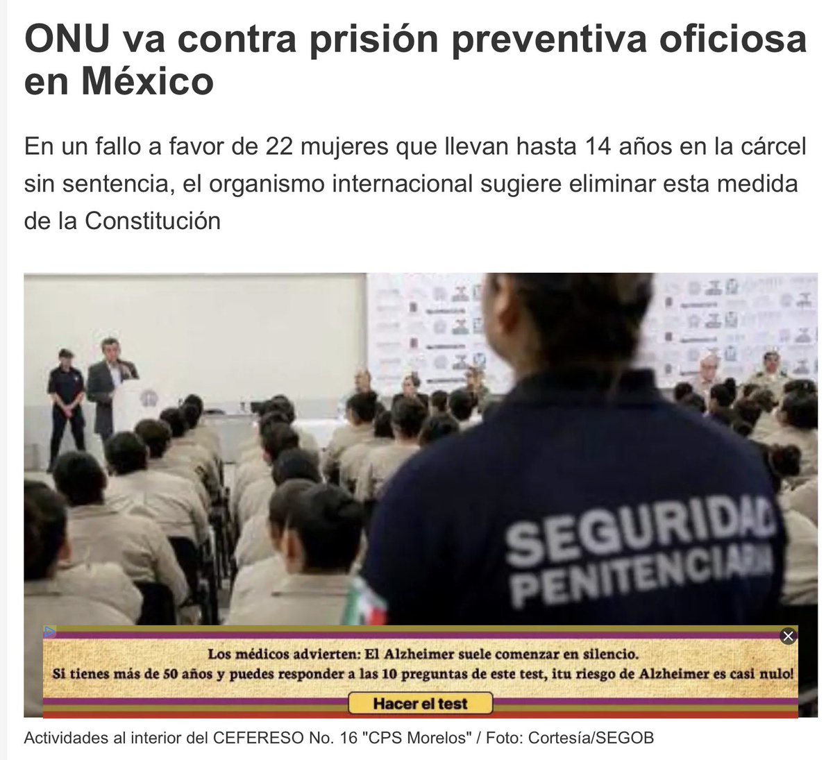 JoseMarioMX's tweet photo. La @ONU_es puso nombre y rostro a una injusticia brutal: 22 mujeres llevan entre 10 y 14 años en prisión preventiva en el CEFERESO 16, en Morelos, sin sentencia. No es un dato abstracto: son vidas detenidas por una regla automática que las encarceló desde el inicio, sin que un juez analizara realmente si era necesario mantenerlas privadas de la libertad.

El Comité CEDAW fue contundente: México violó sus derechos. No hubo análisis individual, no hubo perspectiva de género, no hubo justicia. Muchas fueron alejadas de sus hijos, sin atención adecuada a su salud mental o necesidades básicas. La prisión preventiva dejó de ser cautelar y se convirtió en castigo prolongado, en abandono institucional, en una forma de violencia.

Esto no es un “exceso del sistema”. Es el resultado directo de una figura que encarcela por el tipo de delito, no por el riesgo real. Y cuando eso se sostiene durante más de una década, lo que falla no es el proceso: es el Estado de Derecho. La prisión preventiva oficiosa no sólo es injusta; es incompatible con los derechos humanos.

https://t.co/yPubNxNjgi
