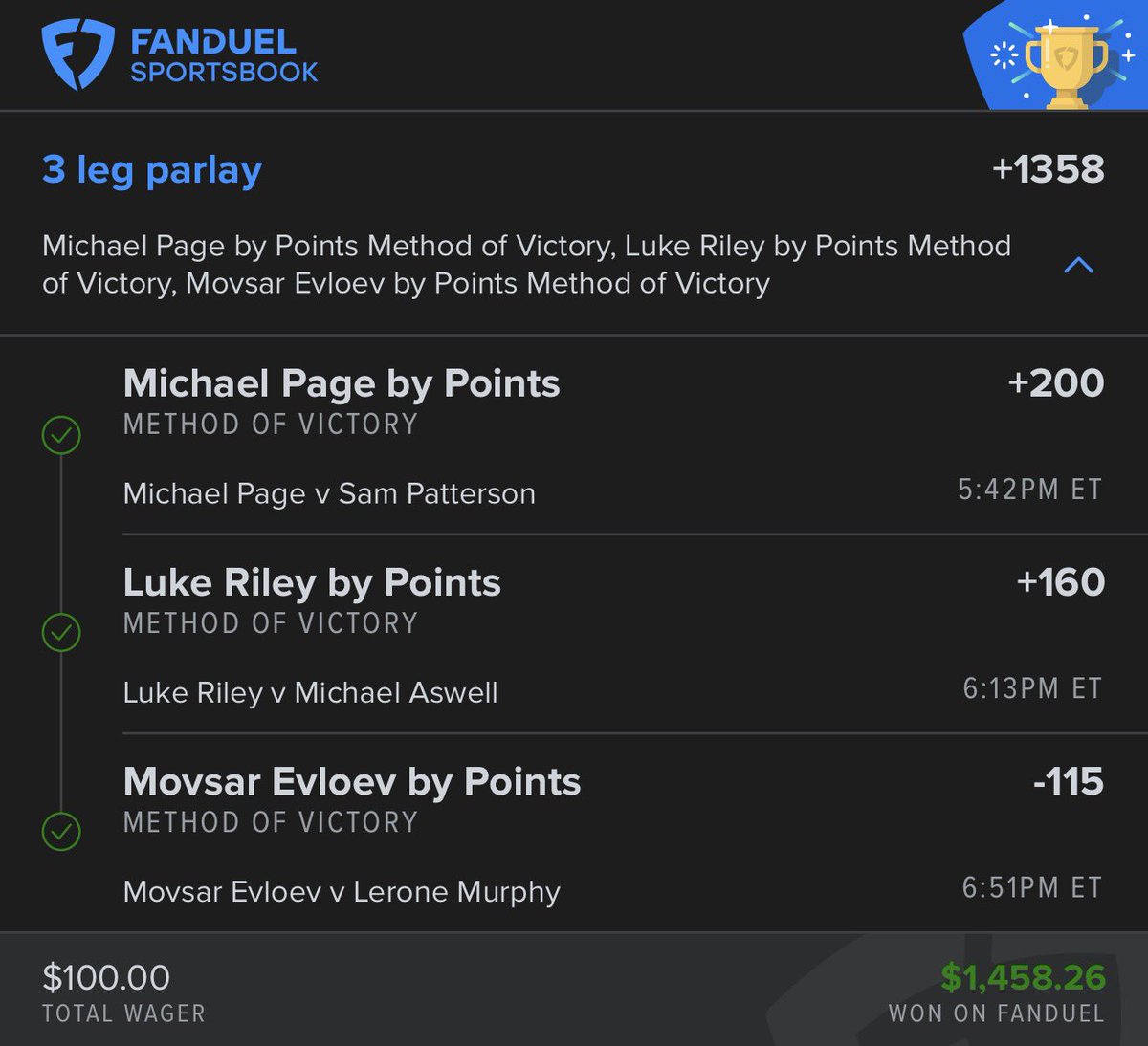 TheParlayPlug's tweet photo. We are keeping the UFC streak going! 🔥

Be apart of it right now for only $10!

Link: https://t.co/2lWdaeOE2p https://t.co/XT4O9ZYdsd