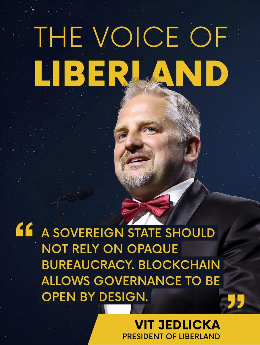 "A sovereign state should not rely on opaque bureaucracy. Blockchain allows governance to be open by design."  

#Liberland #Blockchain #VitJedlicka