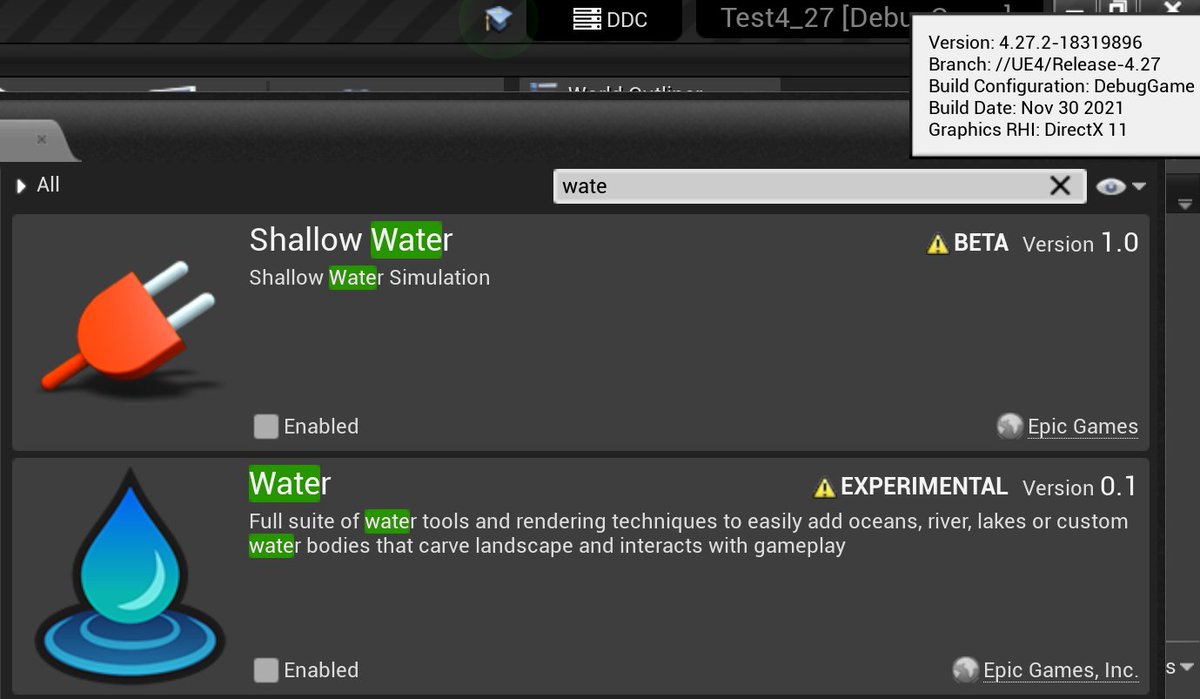 relativegames's tweet photo. @NatureDeveloper But the water plugin exists even in 4.27, what are you using from it that's specific to 5.5+ ? https://t.co/TpCmMx4aav