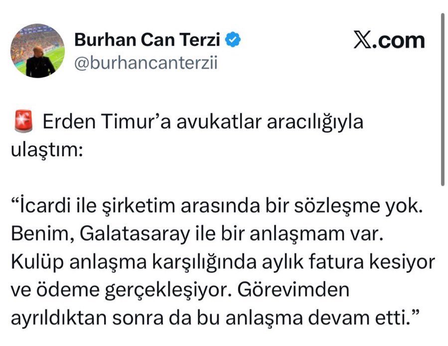 💥💥 💥SKANDAL 💥💥💥

Kara para aklama suçlamasıyla tutuklanan ve şirketlerine kayyum atanan Erden Timur’un, şirketleri üzerinden hâlâ GS’ye para aktardığının ortaya çıktı