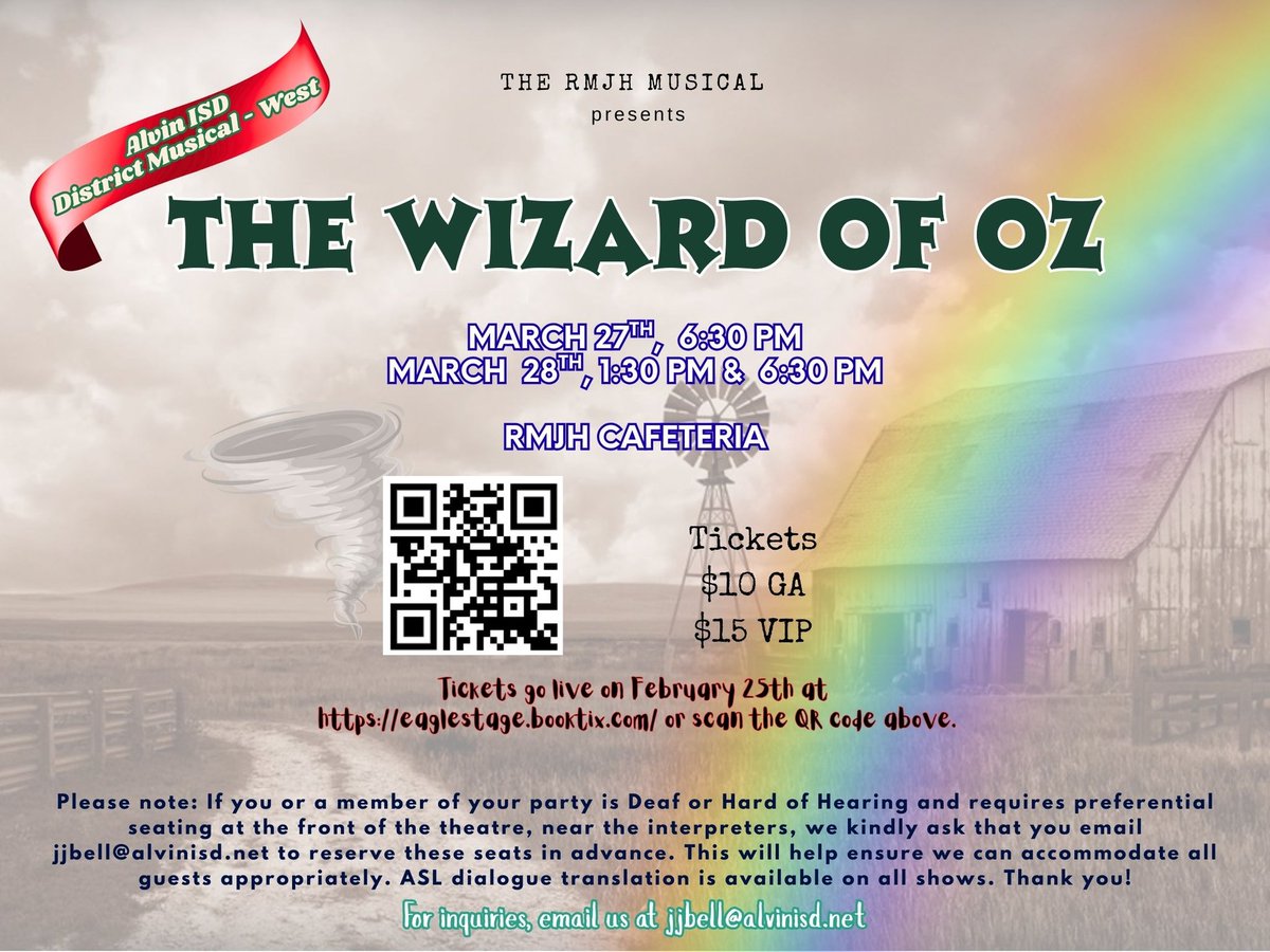 🦅🎭🎤What a successful sold-out opening show!!! Our cast and crew blew the audience away. They gave them the jitters. 2 more shows today! 1:30 pm &amp; 6:30 pm. Get your tickets at eaglestage.booktix.com <a href="/RMcNairJH/">Dr. Ronald E. McNair Junior High School</a> <a href="/ArtRmjh/">RMJH Visual Art</a> <a href="/AISDFineArts/">Alvin ISD Fine Arts</a> <a href="/AlvinISD/">Alvin ISD</a>