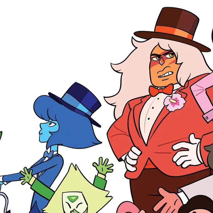 Jasper and lapis always as close to each other as possible in the sdcc posters....i wonder why......