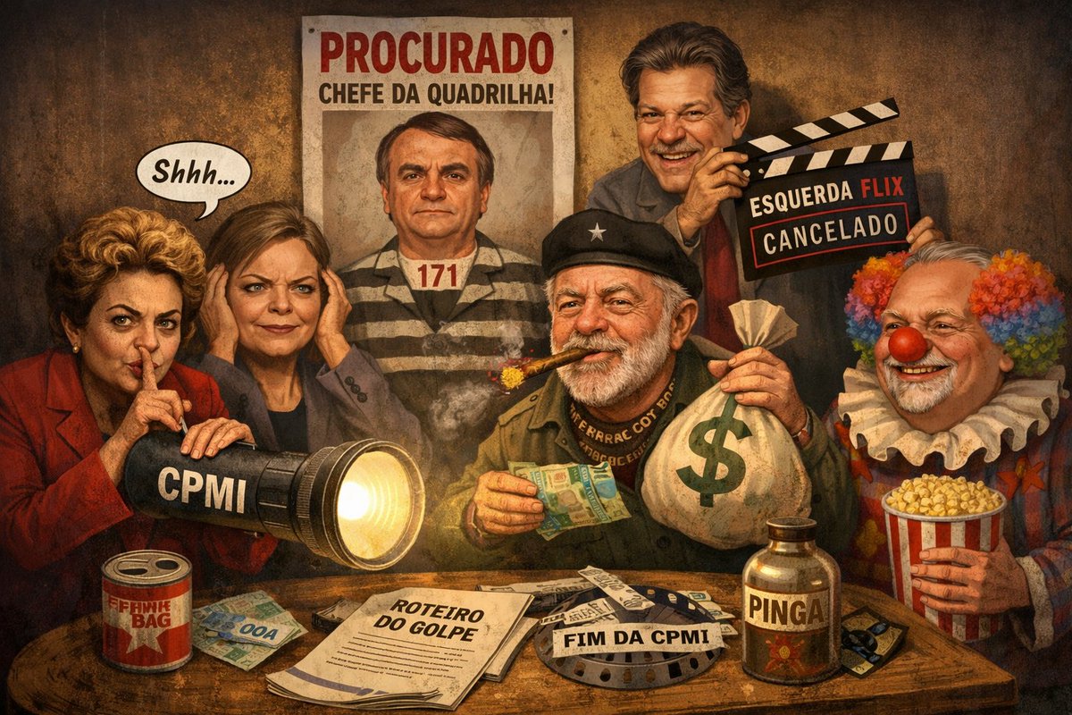 A esquerda: “Bolsonaro é o chefe da quadrilha!!! 😡🔥”
Também a esquerda: não assina a CPMI que investigaria a tal ‘quadrilha’
Conclusão: é tipo gritar “pega ladrão!”… mas não querer acender a luz. 💡🤡
Se o cara é mesmo o vilão de filme que vocês dizem, por que não apertar o