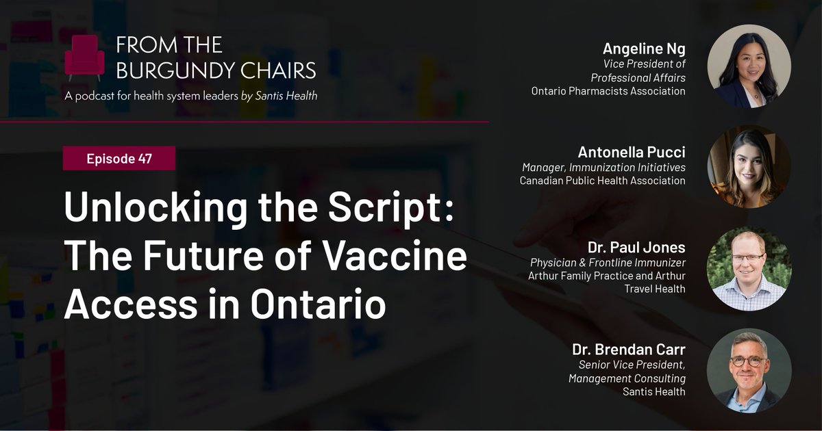 SantisHealth's tweet photo. Pharmacists are often the first point of access for health care in Ontario. Why does the province trail in vaccine access?

In our latest podcast episode with @OntPharmacists, Dr. Brendan Carr sits down with leading experts to discuss why pharmacist prescribing is the key to a "one-stop-shop" model of care.

🎧 https://t.co/gW0UbUN75h

#ONHealth