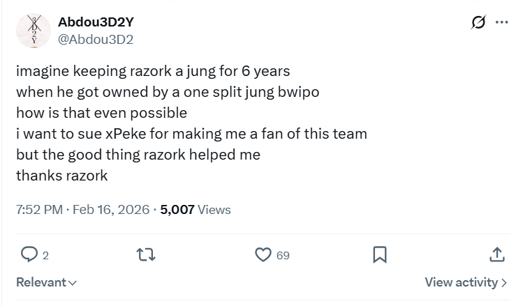 Abdou3D2's tweet photo. @FNATIC @LEC https://t.co/GjKVavOEJF