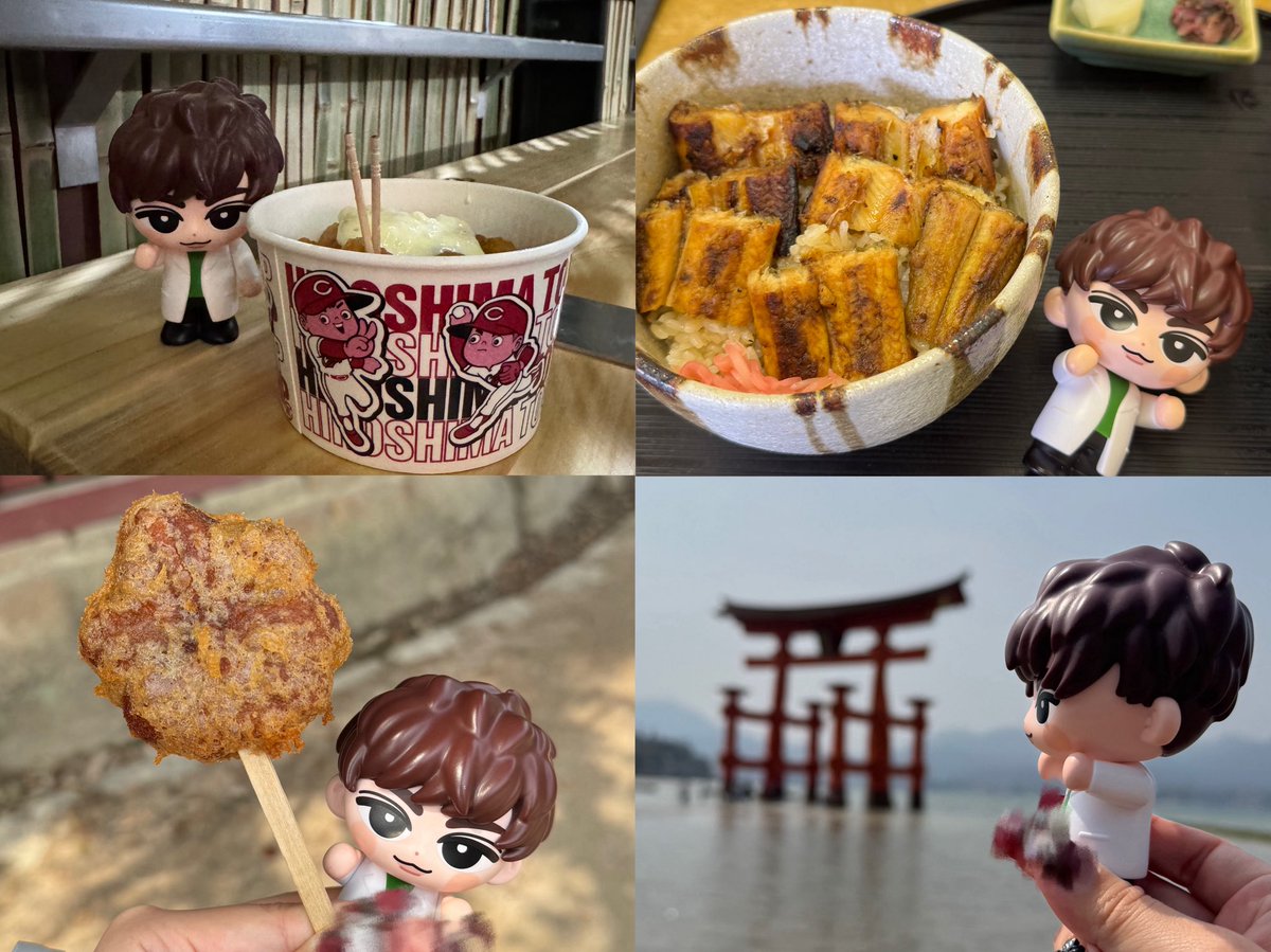 __abrh27's tweet photo. 球場飯は揚げ物しか食べず（笑）
2日目は広島観光で宮島へ⛩
ご飯も美味しくて景色も素敵だった🌟
楽しい旅行になりました👏🏻⚾️ https://t.co/FwZZJeZj5n