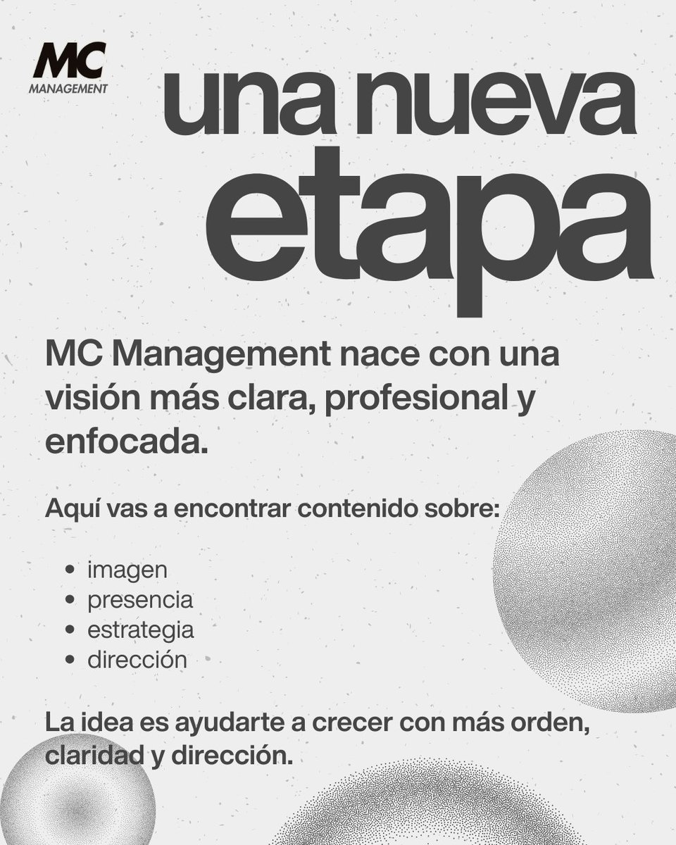 malecams's tweet photo. Bienvenido a MC Management.

Una nueva etapa, más clara, más profesional y más enfocada.

Aquí vas a encontrar contenido sobre:
imagen
presencia
estrategia
dirección

La idea es ayudarte a crecer con más orden, claridad y dirección.

Siguenos en IG https://t.co/IN0TzTDw10 https://t.co/X0I0sW1Hax