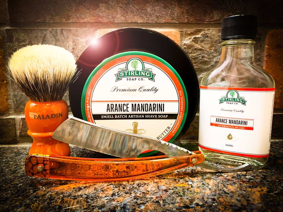 dougiesshavin's tweet photo. SOTD Max Sprecher San Mai Irish Point 7/8
Stirling Soap Co. - Arance Mandarini
Captain’s Choice Gunmetal Bowl 
Paladin Chief 28mm Silvertip 
@maxsprecher 
@stirlingsoap 
@captainschoiceproducts 
@paladin_shaving https://t.co/vVAYmDSvkF