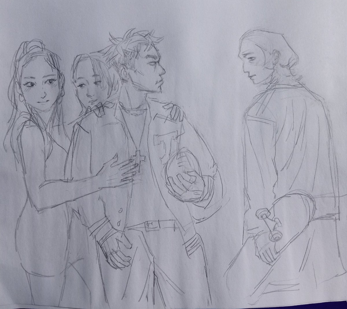 xiupoopz's tweet photo. #thangyu #semina based on #those pics
These are just drafts they are kinda bad I'm working on it hello I just missed drawing thangyu (subong just asked the girls a favor to make namgyu jealous I will never draw especially semi being in love with a man ❤️) https://t.co/Lz79GRyU2P