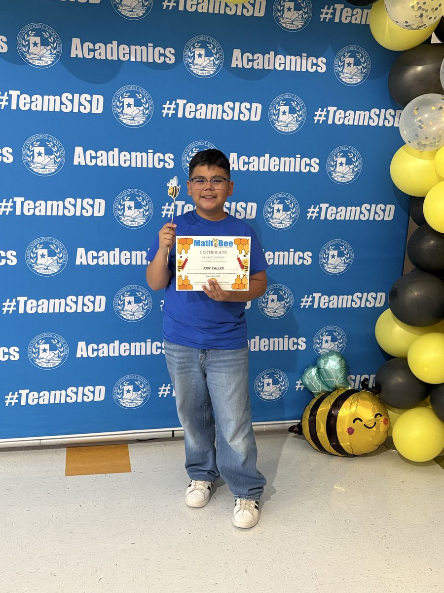 PYEstrada_BNES's tweet image. 5th grader Jose gave it his all this morning at the district Math Bee 🐝@BNarbuth_ES @MRod_CBNE @LOHara_CBNE @LFresquez_BNES @jlvalles_BNES #TeamSISD #MathBee