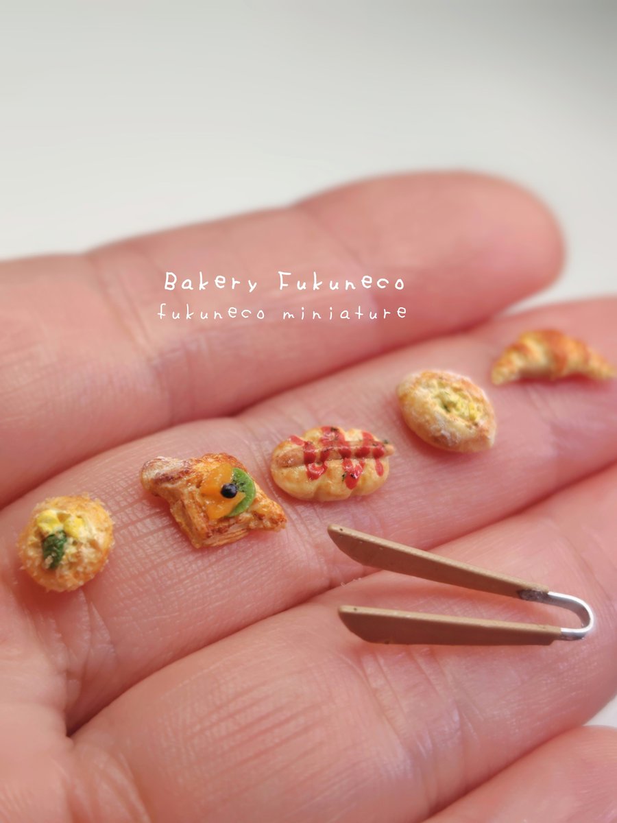 fuku_ne_comini's tweet image. 残りのパンです。
全部で13種類のパンを
作りました😸🥖🍞🥐

#ミニチュア #miniature
#パン