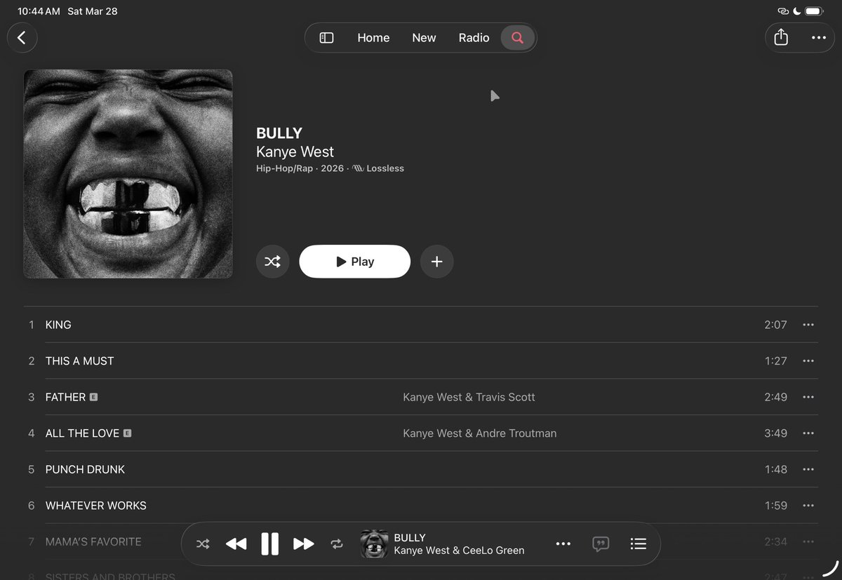 NotBryzX's tweet photo. BULLY BY @kanyewest is available on @AppleMusic 🔥

https://t.co/HJ3ealDHOe https://t.co/AAkHZtwLeJ