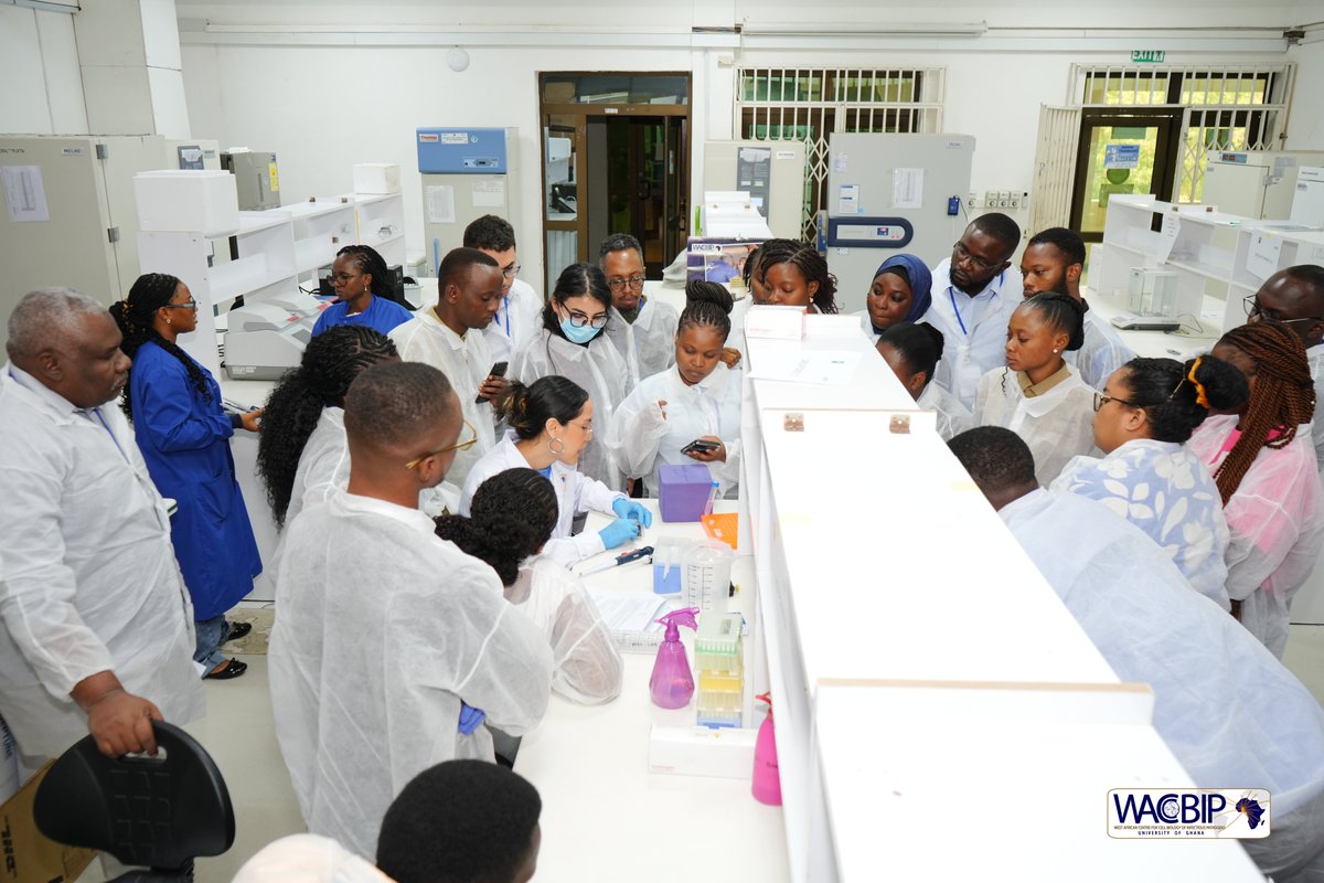 WACCBIP_UG's tweet photo. The Viral Sequencing and Bioinformatics Workshop is in progress, with participants executing end-to-end sequencing workflows from adapter ligation and sample clean-up to library preparation, flow cell checks, priming, loading, and sequencing, all carried out with precision and careful attention to detail. 

#ViralSequencing #Bioinformatics  #NextGenerationSequencing