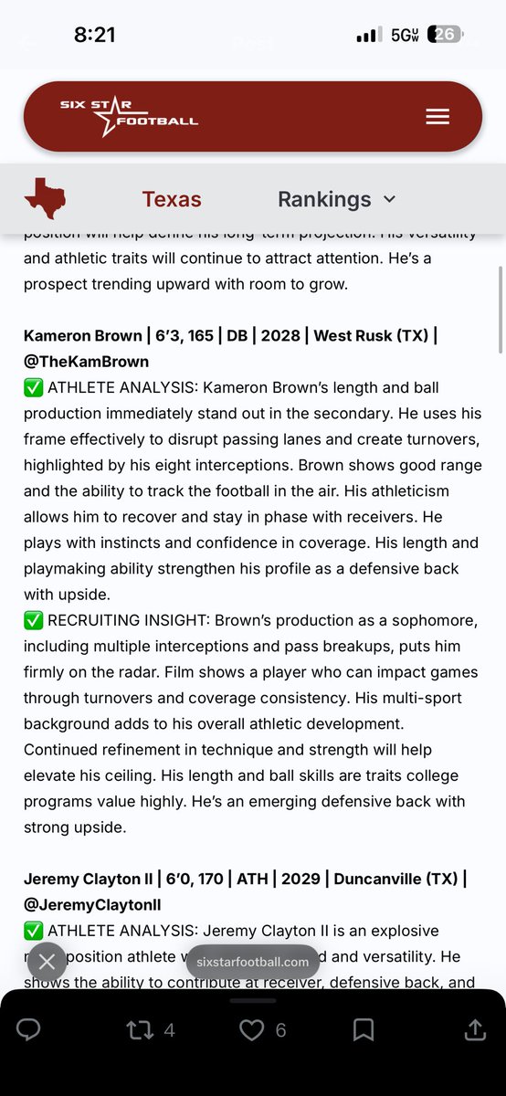 Kameron “Hollywood” Brown tweet media