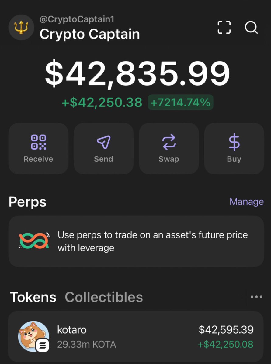 I successfully converted 9 SOL into $KOTA and generated a profit of 42K within just 11 hours. 🚀💥  

Join my exclusive alpha circle to gain insights and take the first step toward achieving financial independence.