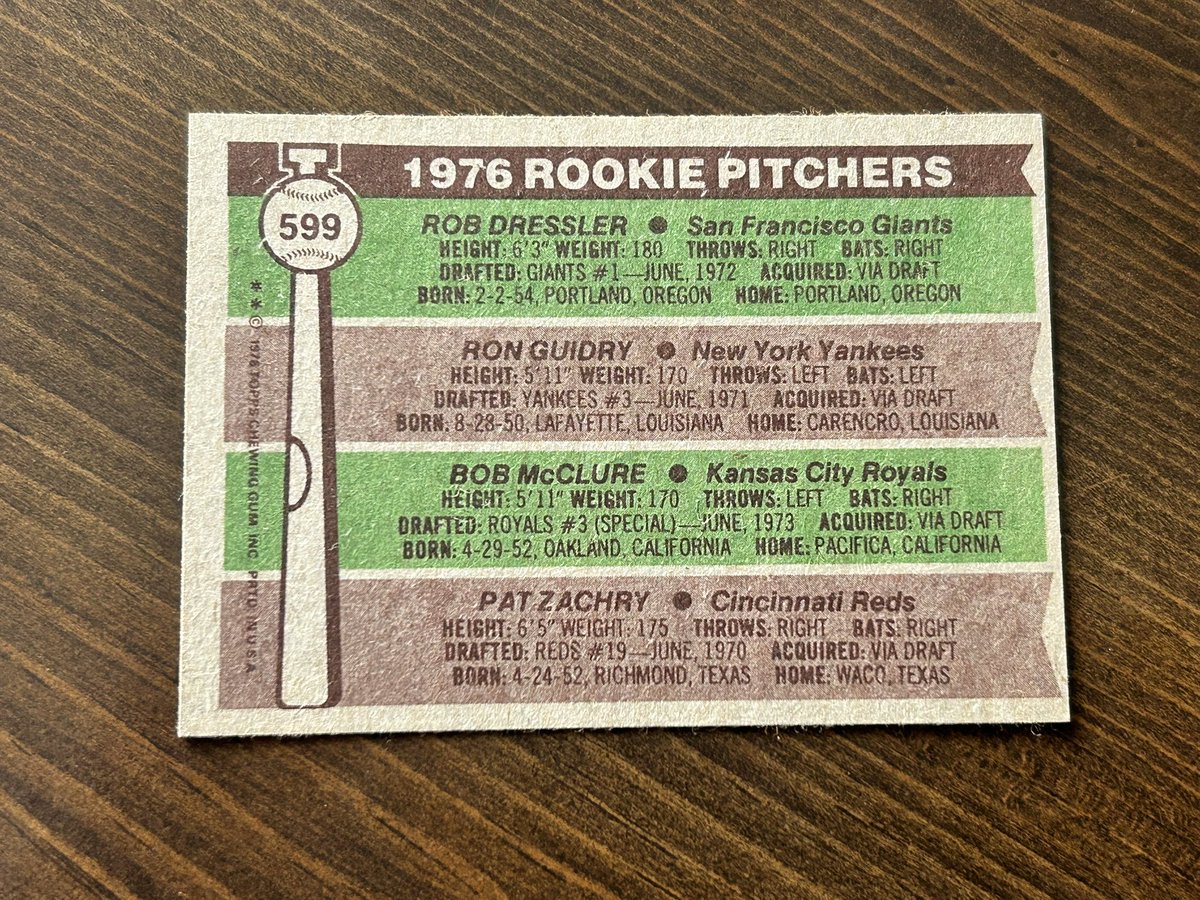 WaxPack916's tweet image. Today’s #CardoftheDay is this 1976 Topps Ron Guidry rc. This is the final card that I needed for my 1976 Topps #SetBuild. #Collect