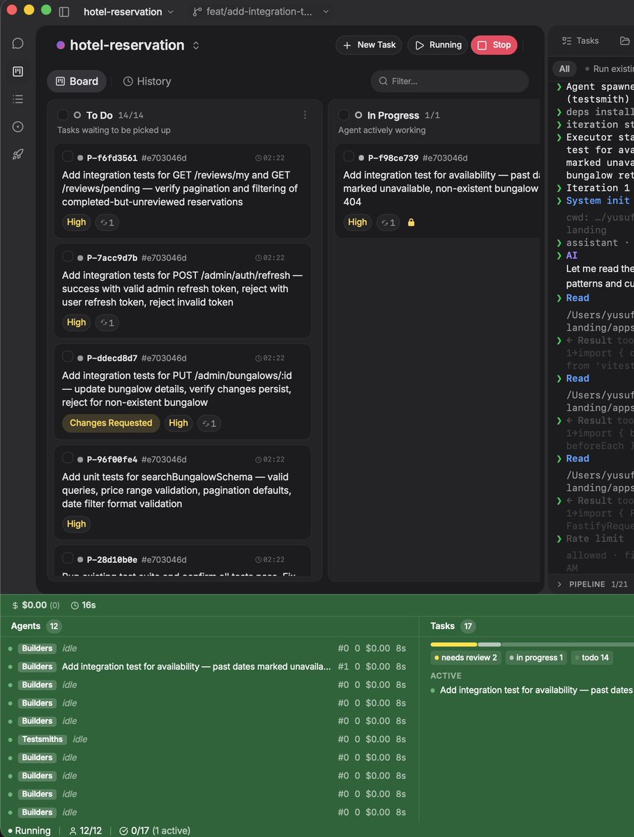 RevoltfixTeam's tweet photo. The pipeline is ALIVE. 🧠
A self-organizing autonomous development platform, with specialized agents working independently on isolated worktrees.
It’s Agentshipit. Stop coding, start orchestrating. 🛠️ https://t.co/xTcM8fkqxN