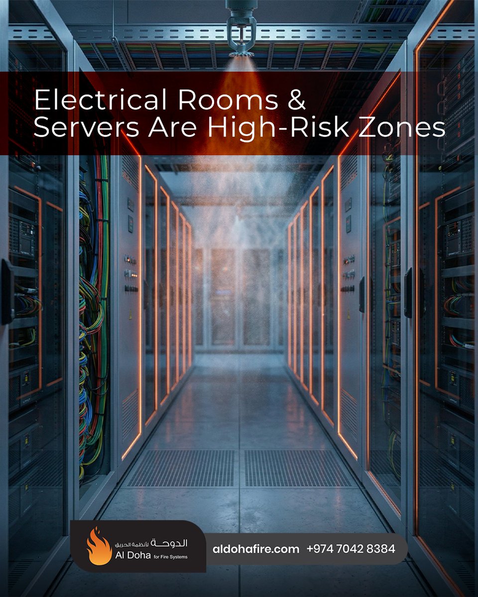 aldohaforfire's tweet photo. Suppress fire without damaging electronics - talk to our team at Al Doha For Fire Systems to learn about non-water, clean agent fire suppression:
📞 +974 7042 8384
📩 awadalla@aldohafire.com
🌐https://t.co/r7USrY0TU1

#ElectricalRoomSafety #ServerRoom #AlDohaForFireSystems #Doha https://t.co/IcREm2ueH3