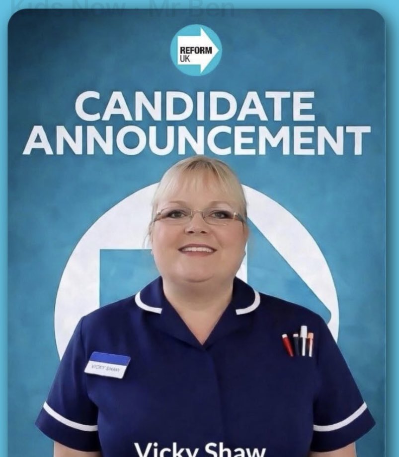 onemoreday1966's tweet image. @reformparty_uk announced Vicky  Shaw as a candidate, the photo is designed to make her look like an NHS employee, but is she?