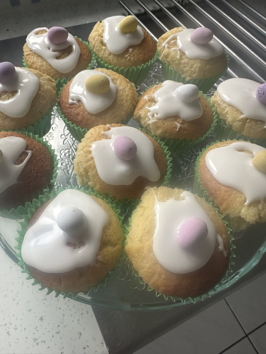 rico_stathis's tweet image. My darling wife @AndriStathis made Sourdough lemon muffins today &amp;amp; popped mini Easter eggs on top and there was sourdough bread too. I’m a lucky guy 😜😉🙂 #homebaking #sourdough