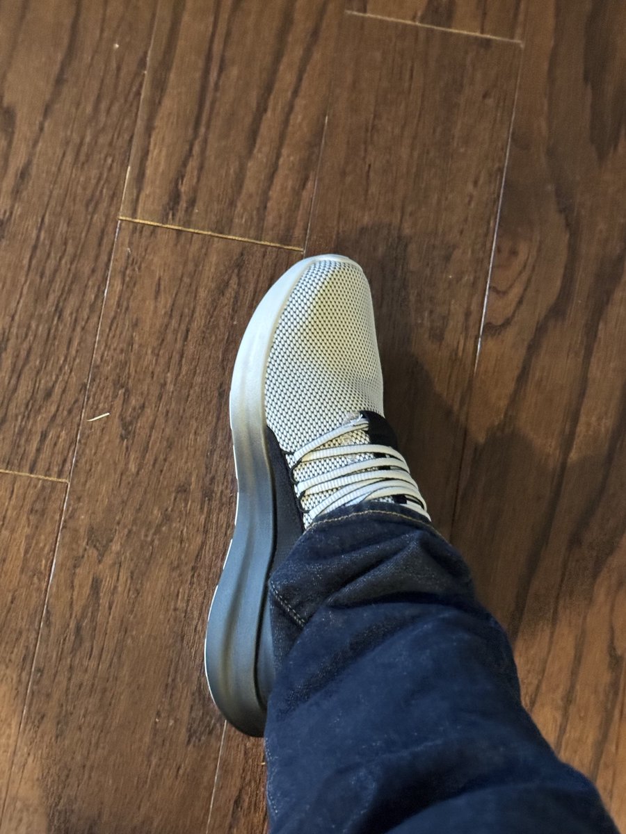 theaceofspaeder's tweet photo. @adidas @adidasUS my wife is from Iran where shoes in the house are a foreign concept, and we must wear socks or slippers. I have always been more comfortable with sneakers on my feet, so I’ve invented to concept of “inside shoes.” These have been perfect, and I applaud you guys. https://t.co/IKN2cNfWMi