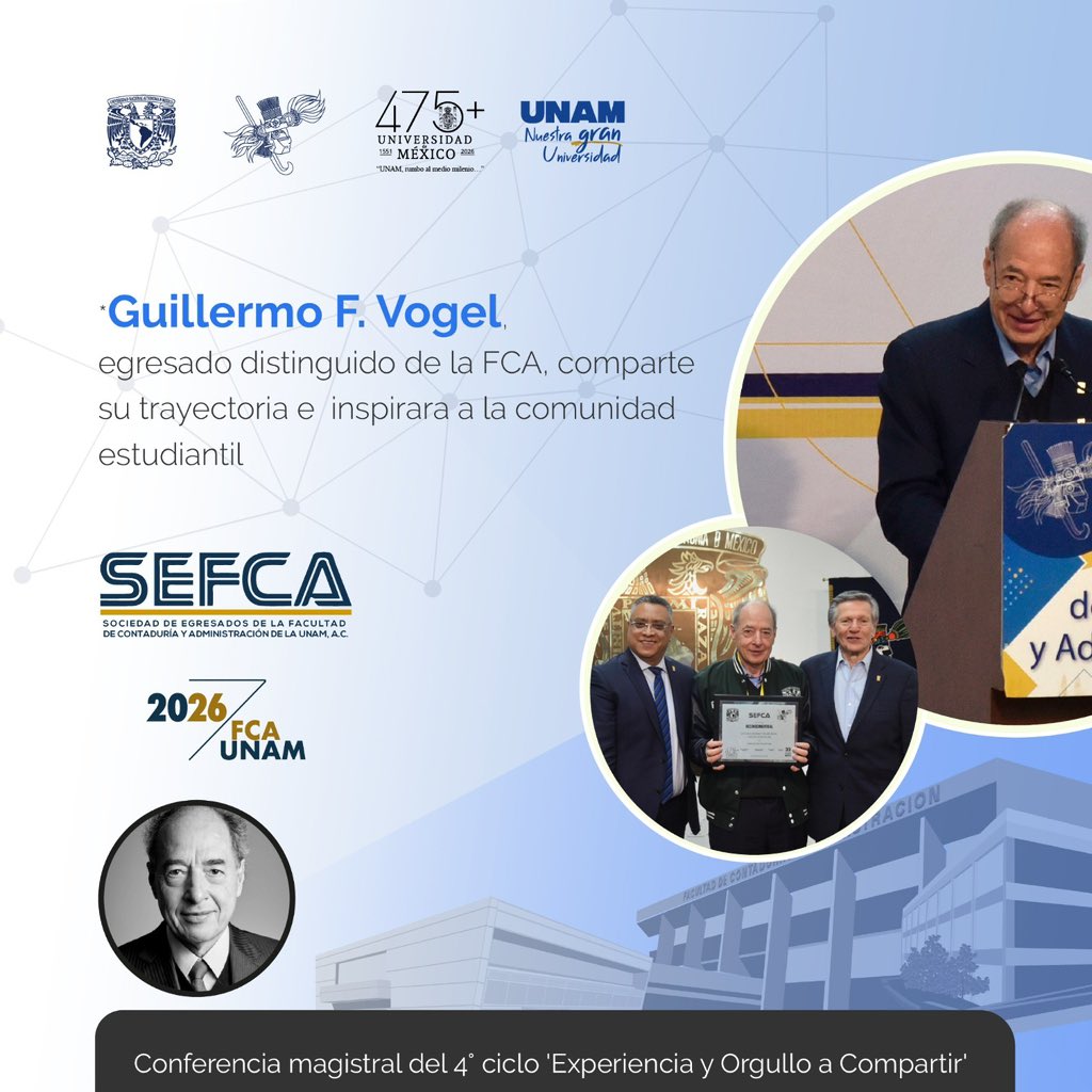 Un egresado de la FCA regresa a compartir cómo tomar decisiones, adaptarse y construir una trayectoria profesional con enfoque y constancia.

Lee la nota completa: fca.unam.mx/docs/avisos/NO…