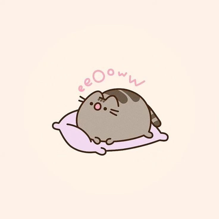 Pusheen parody account tweet media
