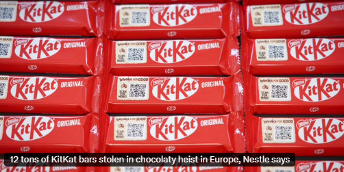 Pricerrors's tweet image. Imagine pulling off a 12-ton heist just to flip KitKats at $2.49 each 💀