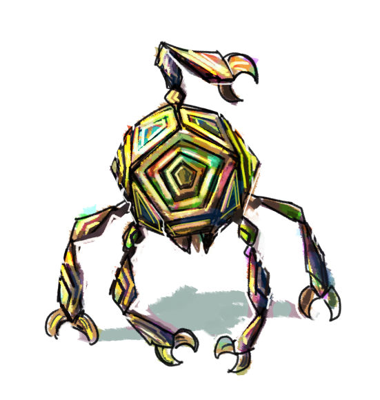 プロジェクトヘイルメアリーのロッキーって
原作読んでるときこういうの想像していた。
全体的にビスマス結晶っぽいパターンがある 