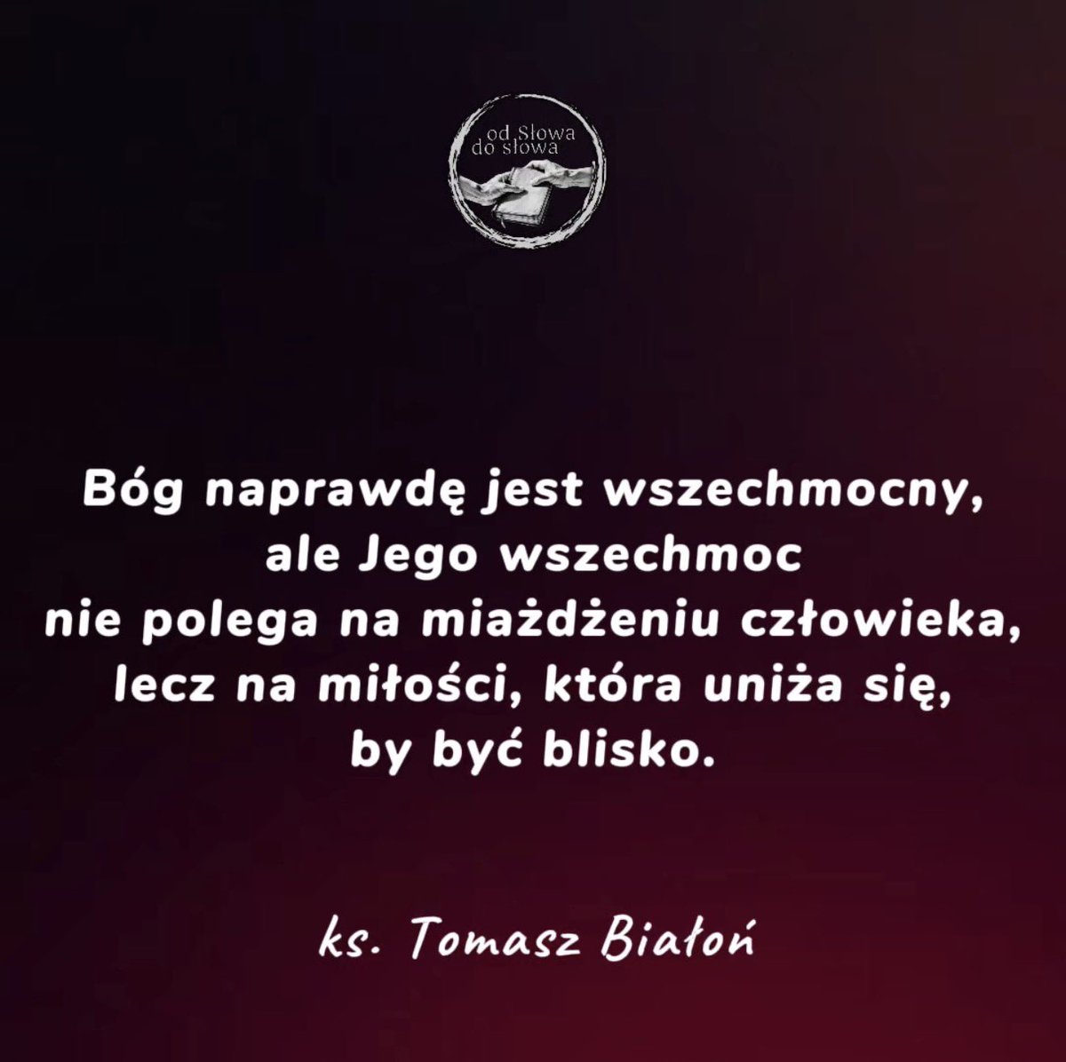 ks. Tomasz Białoń tweet media