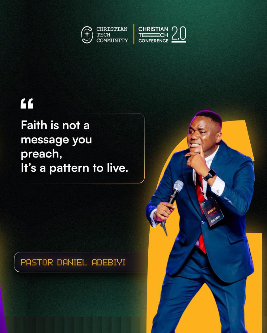 christiantechco's tweet photo. Excerpts from Pastor Daniel Adeniyiβs teaching.
#CTC #ChristiansInTech #Tech #DrivenByPurpose #TechConference https://t.co/VjcfWP7r9W