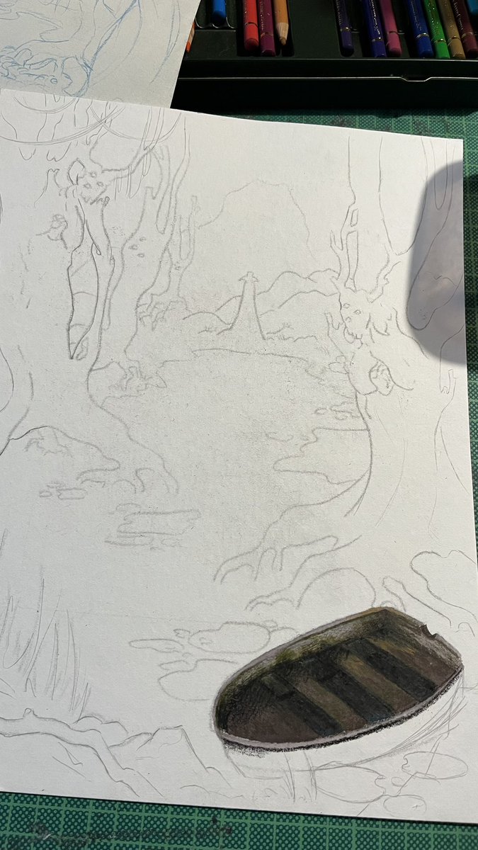 dino_paperart's tweet photo. Working on the next decked out poster. This time it’s the Blackmire swamp :D
#hermitcraftfanart #hermitcraft #deckedout3 https://t.co/V9DquO7B9u