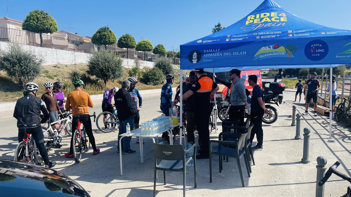 UUsmanAhmed's tweet photo. #RideforPeace Day 1 Update:
Amazing welcome by Mayors, Councillors and locals throughout the 100 km route. 

Our route through the #Andalucían countryside was breathtaking. 

#PedaleaPorLaPaz https://t.co/92q0QFPePq