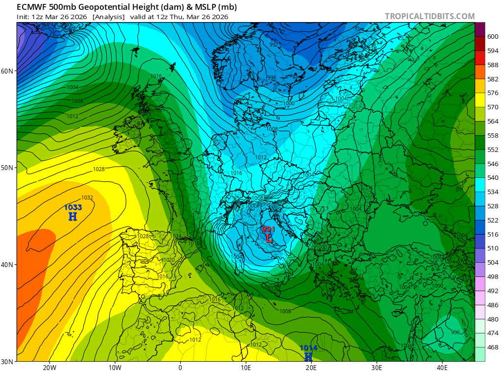 PulsarWX's tweet photo. The path of the air mass coincides with the setup of the baric (pressure) systems. https://t.co/B6yTlUrhzL