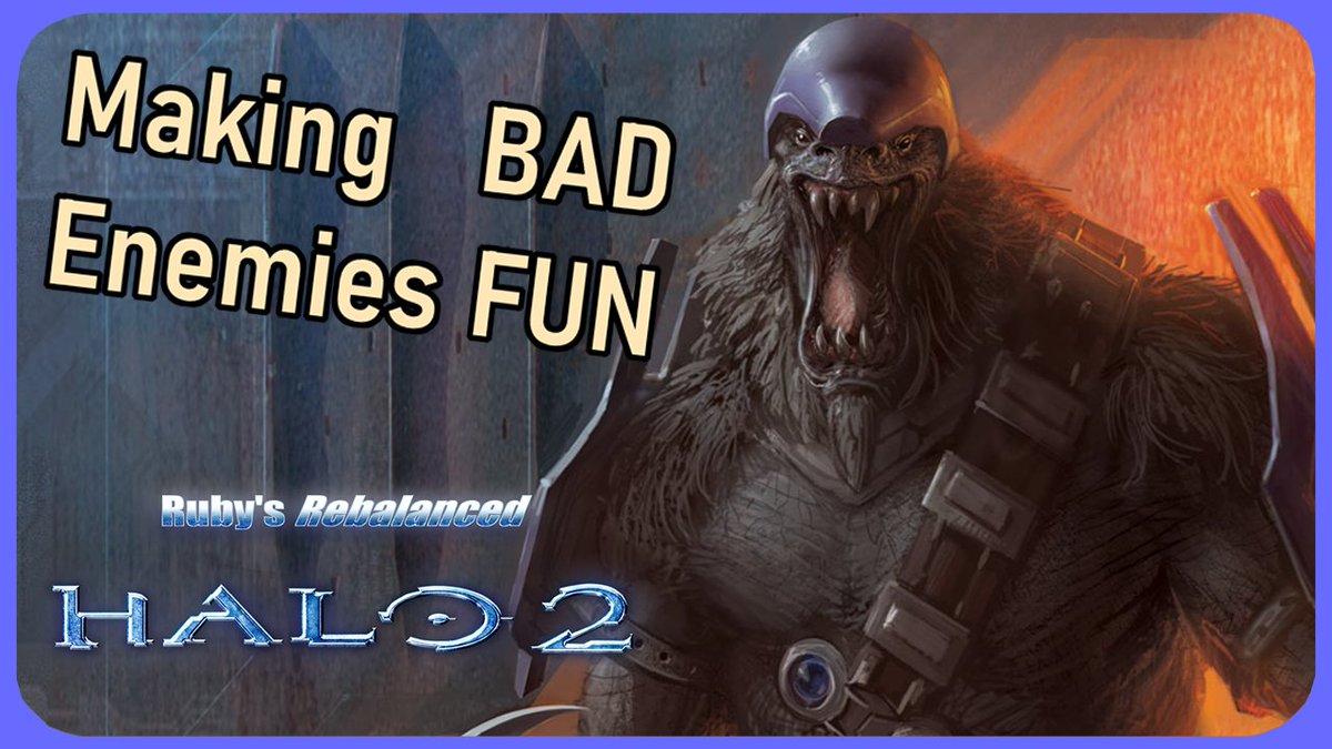 RubyofBlue's tweet image. Halo 2: REBALANCE Episode 8 is NOW AVAILABLE a week early for Patrons (/RubyofBlue) and YouTube channel members! 

Dissecting the game design of the Brutes and Drones, and using lessons Bungie themselves learned to greatly improve and expand upon them. #halo #mods #bungie