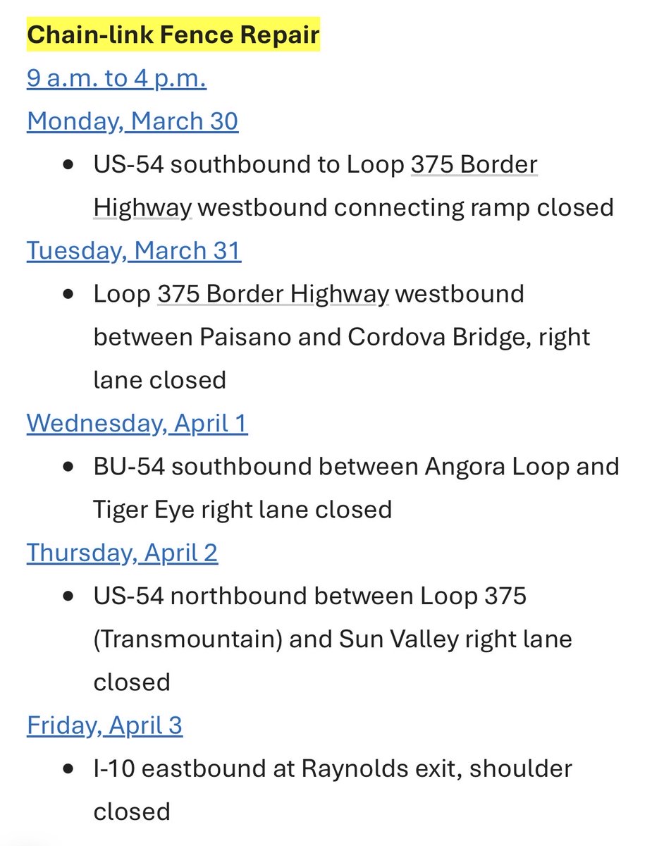 TxDOT El Paso tweet media