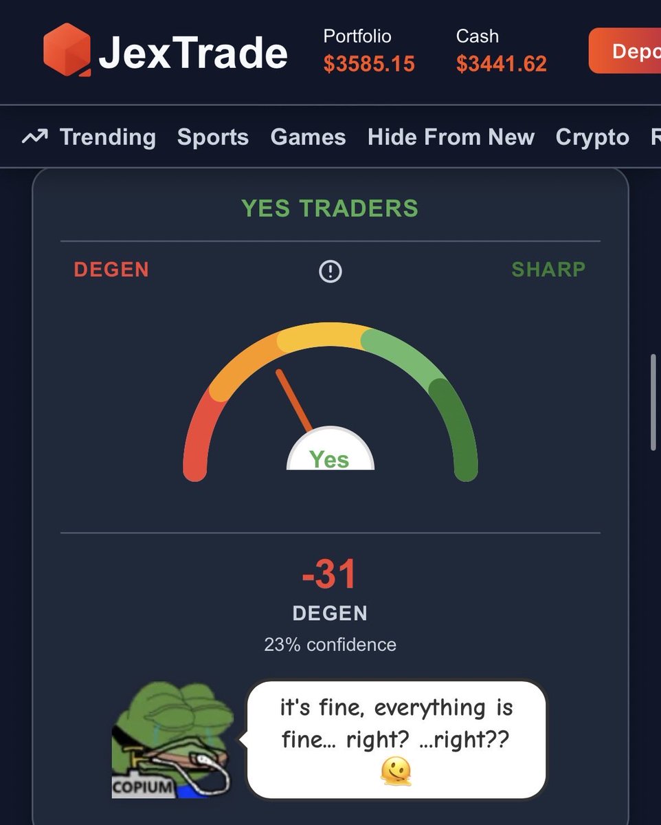 A trader on Polymarket named ‘Cinibengales’ has lost over $643,000 betting on US forces to enter Iran

JexTrade has detected large amounts of degeneracy on this market